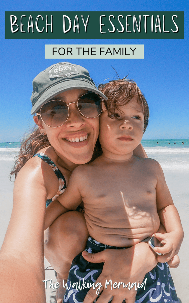 a mom and her son at the beach in Florida