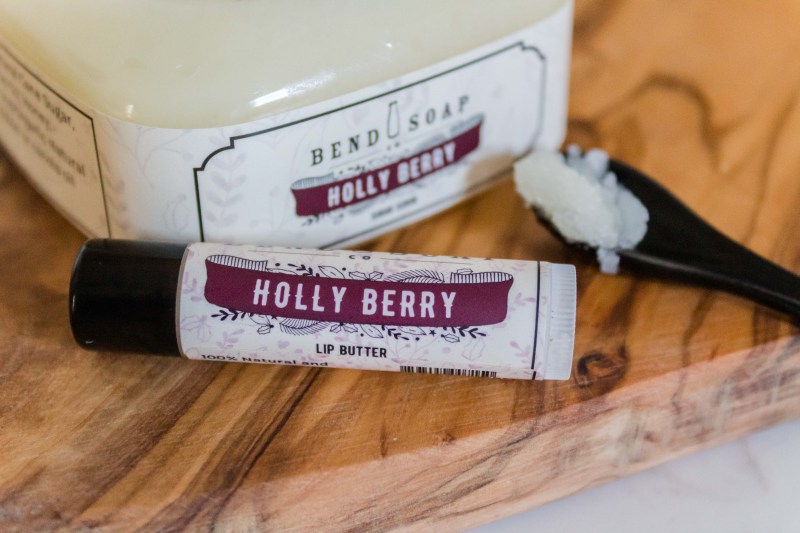 Holly Berry products sugar scrub and lip butter