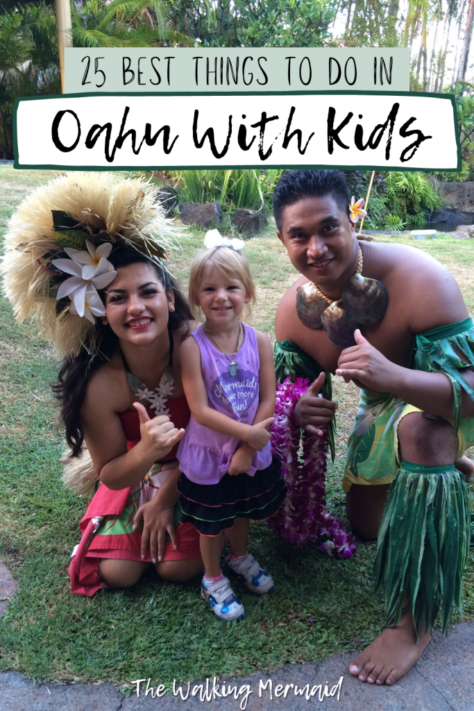 Photo of a girl at a Luau at the Polynesian Cultural Center. Posted on a travel guide that features the best things to do with kids on Oahu, Hawaii. 