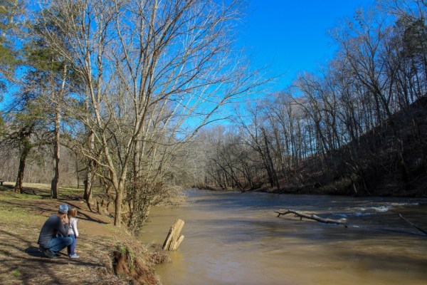 billy dunlop park clarksville tennessee tn father daughter looking over the water river nature