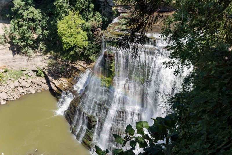 burgess falls state park waterfall overlook in tennessee