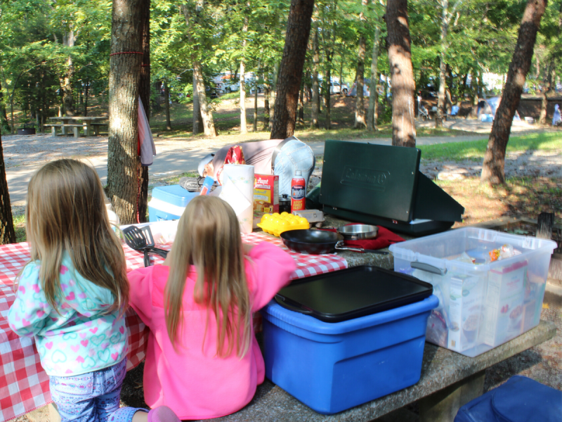 camp kitchen storage and organization