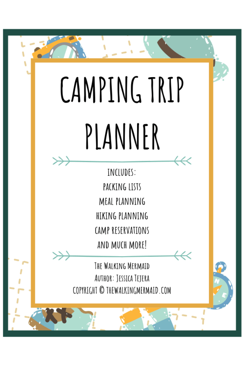 Camping Trip Planner Website Homepage Image - The Walking Mermaid