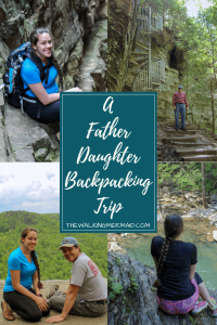 father daughter backpacking trip south cumberland state park tennessee