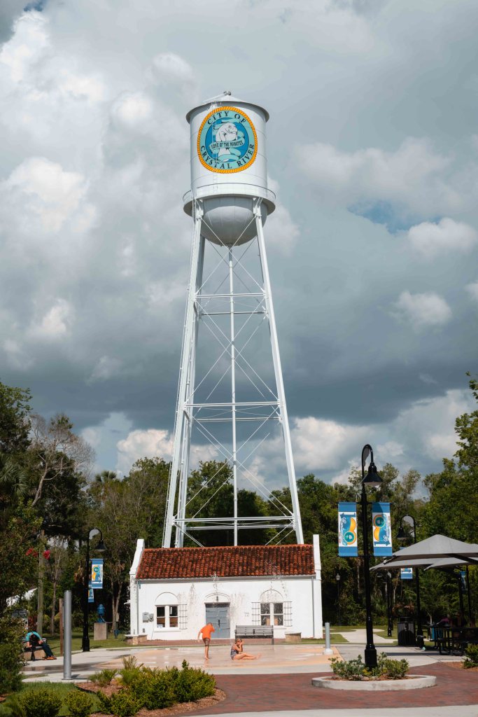 A water tower in Crystal River. 