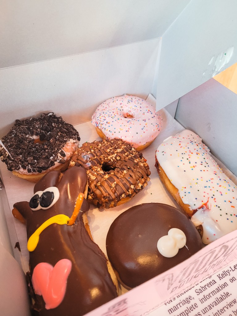 Delicious doughnuts from voodoo doughnuts in downtown Denver. 