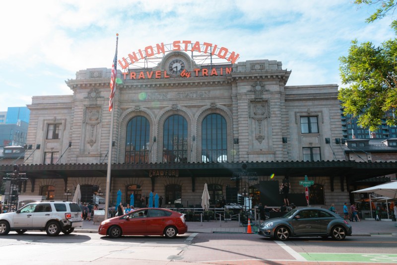 The front of Union Station in Denver