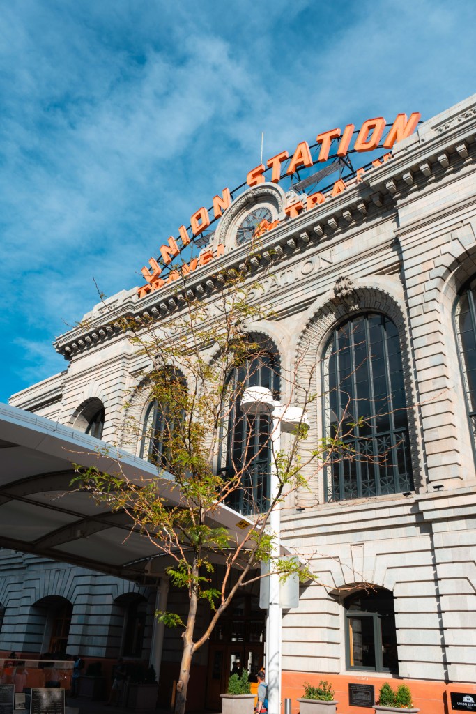 The back entrance of the Union Station in Denver Colorado. 