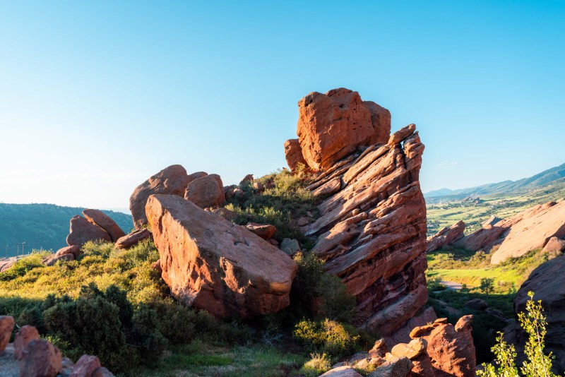 A unique rock formation at Red Rocks Park in Morrison Colorado. 