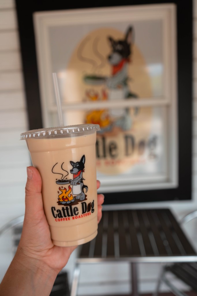 Iced coffee from Cattle Dog Coffee Roasters in downtown Crystal River, Florida.