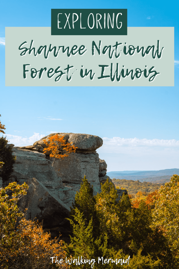 Photo of Shawnee National Forest - Garden of the Gods with overlay. Linked to Exploring Shawnee National Forest in Illinois travel guide. 