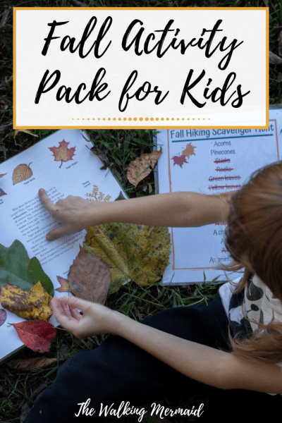 Fall Activity Pack for Kids the walking mermaid overlay 