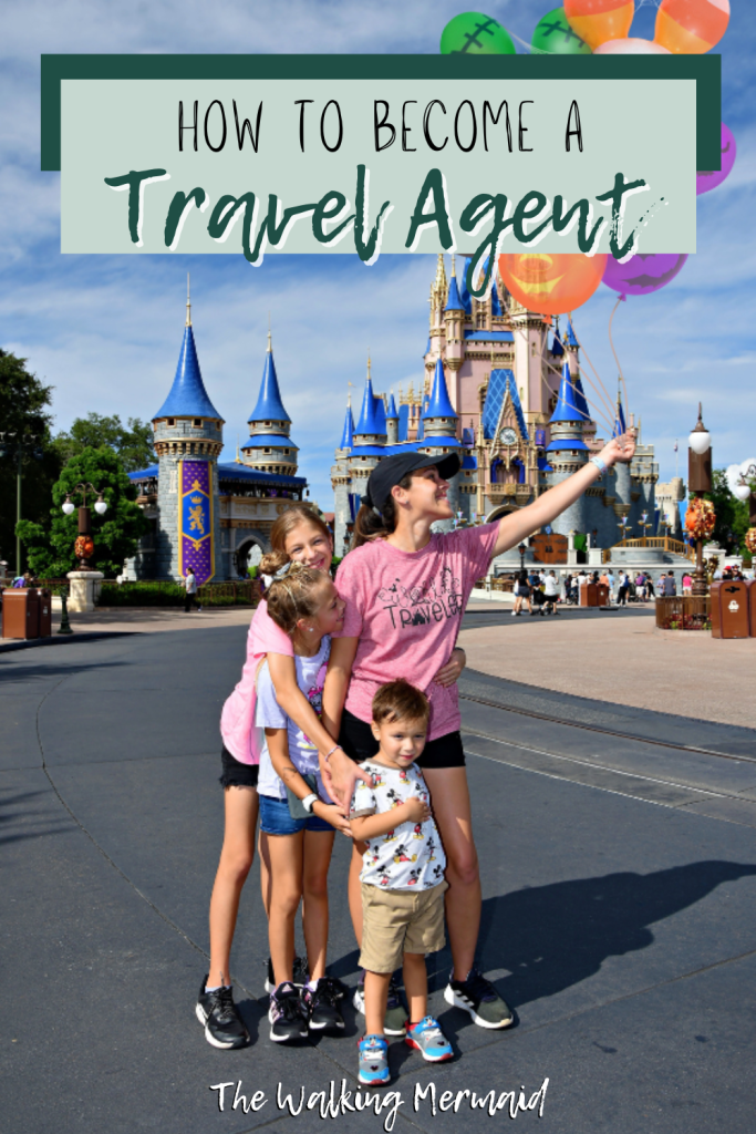 Photo with overlay that says How to Become a Travel Agent. Linked to an article that shares tips and a guide on how to become an independent and remote travel agent and start your own travel agency business from the comfort of your own home. 