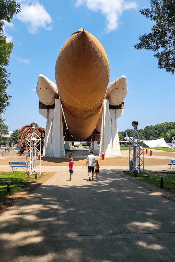 The Walking Mermaid exploring the US Space and Rocket Center in Huntsville, Alabama. Published on an article that teaches others how to become independent travel agents and how to travel more as a travel agent. 