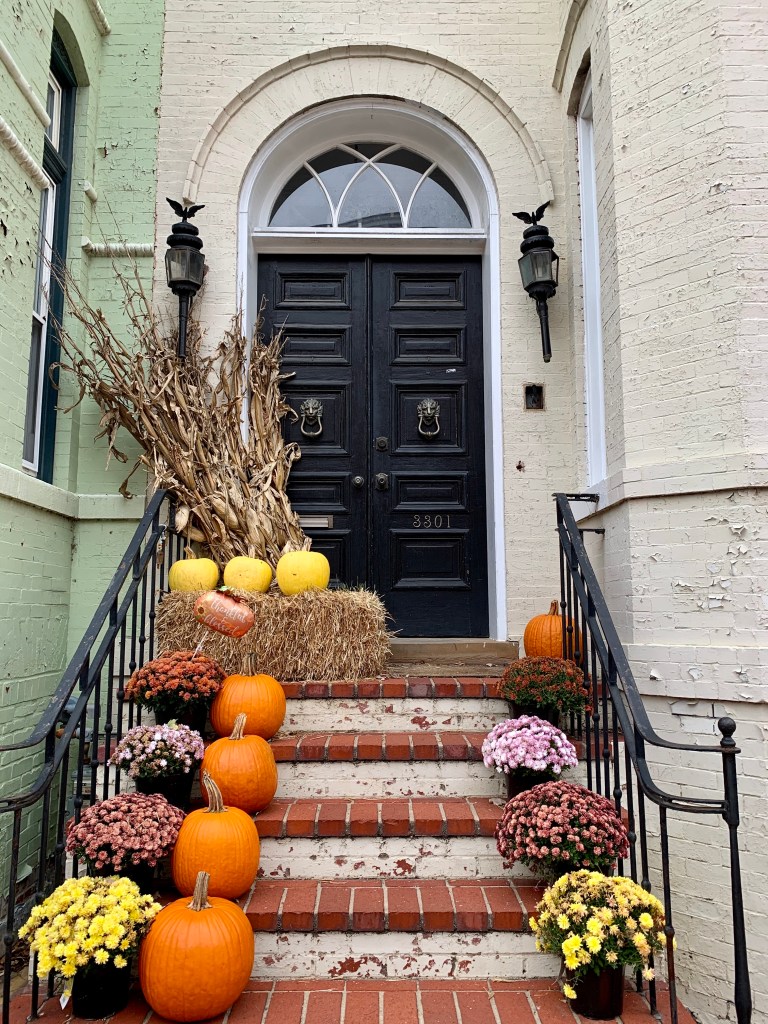 pumpkin front door home decor curb appeal washington dc