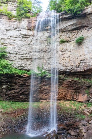 View of the waterfall from Fall Creek Falls overlook.