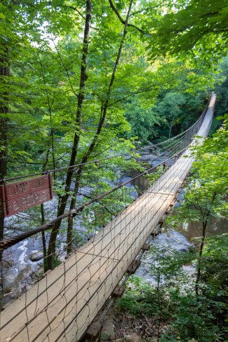 Cane Creek Cascades fall creek falls tennessee suspension bridge state park outdoors nature hiking trails