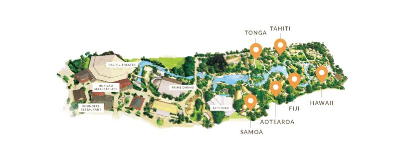 Photo of The Polynesian Culture attraction map. 