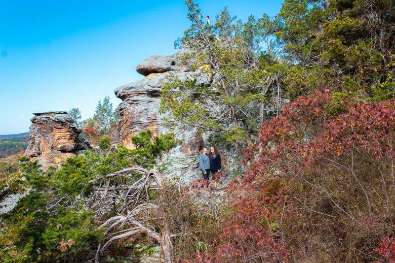 Two women at Garden of the Gods in Shawnee National Forest