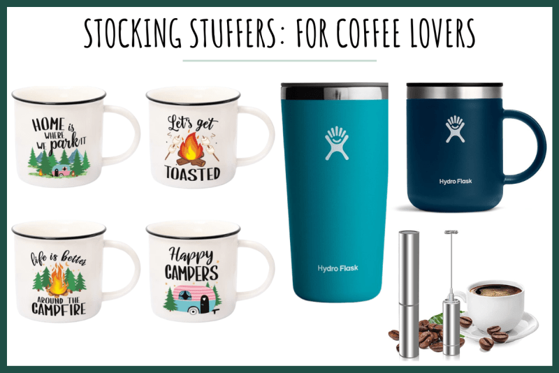 Coffee loving stocking stuffer ideas for outdoorsy people.