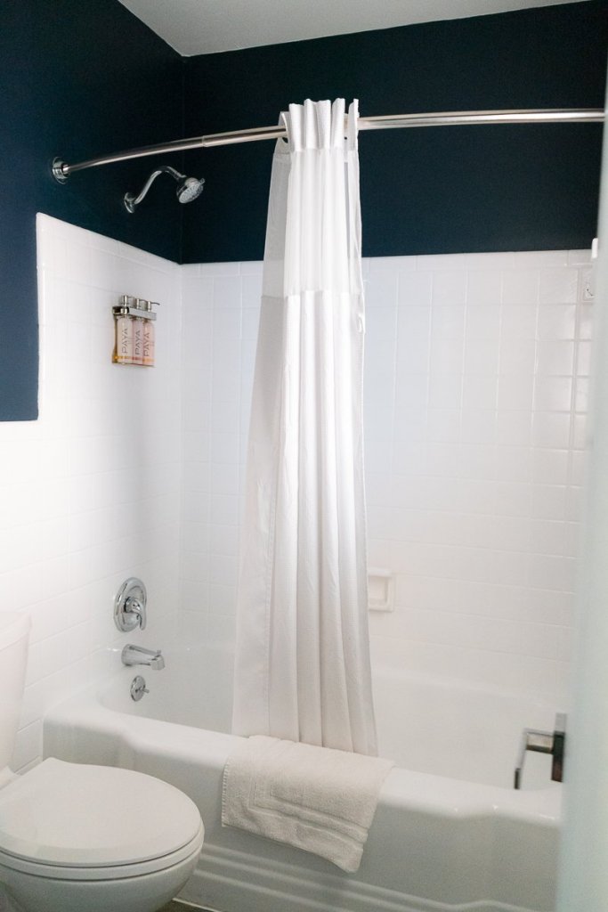 Bathroom at the Tahitian Beach Resort in Treasure Island, Florida