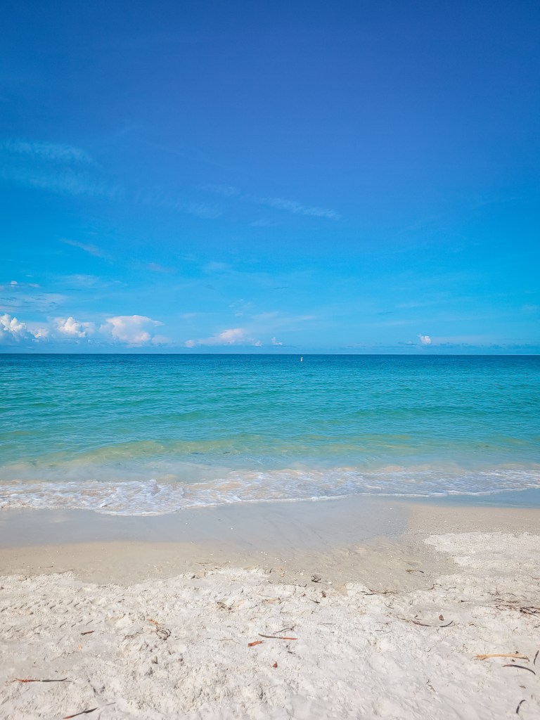 Treasure Island beach behind the Bilmar Bear Resort