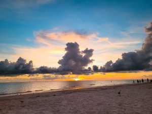 Sunset at Treasure Island beach.