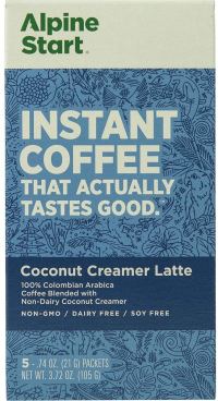 alpine start instant coffee coconut creamer