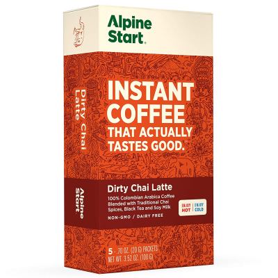 alpine start instant coffee dirty chai latte