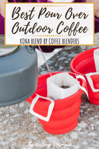 outdoor pour over coffee from coffee blenders overlay pin image