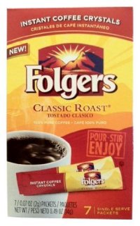 folgers instant coffee stick packets