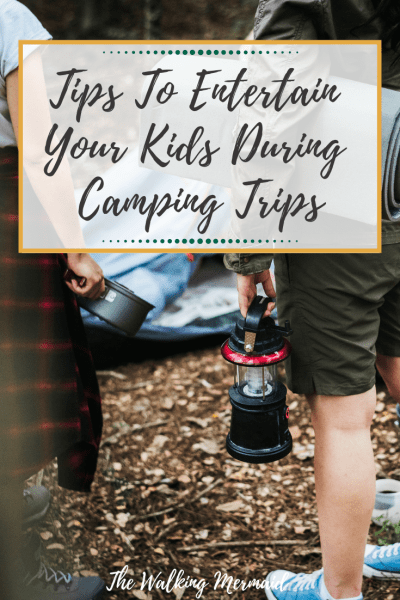 kids camping tips with overlay text